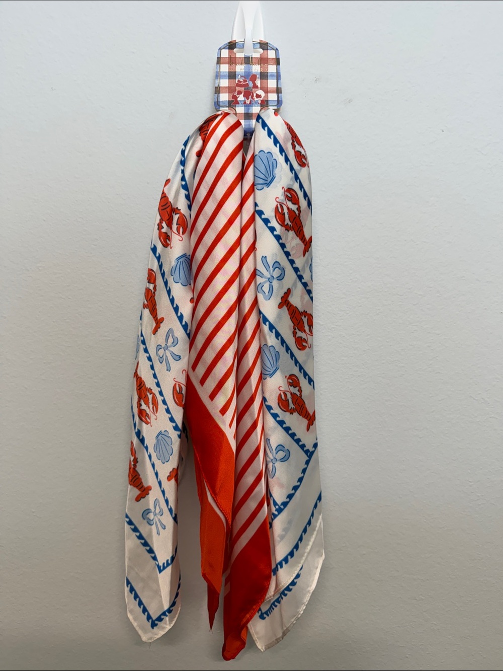 Nicole Miller | Lobster Nautical Stripped Coastal Summer Scarf Set 🦞